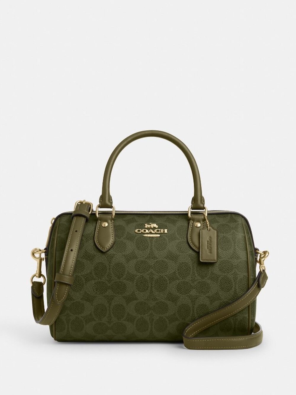 Coach Rowan Satchel Bag In Signature Canvas (purse, scarf, and wallet)